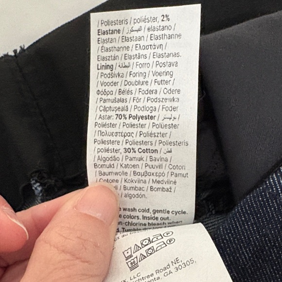 SPANX Zero Waistband Cropped Wide Leg Jeans Size Large - Picture 13 of 13